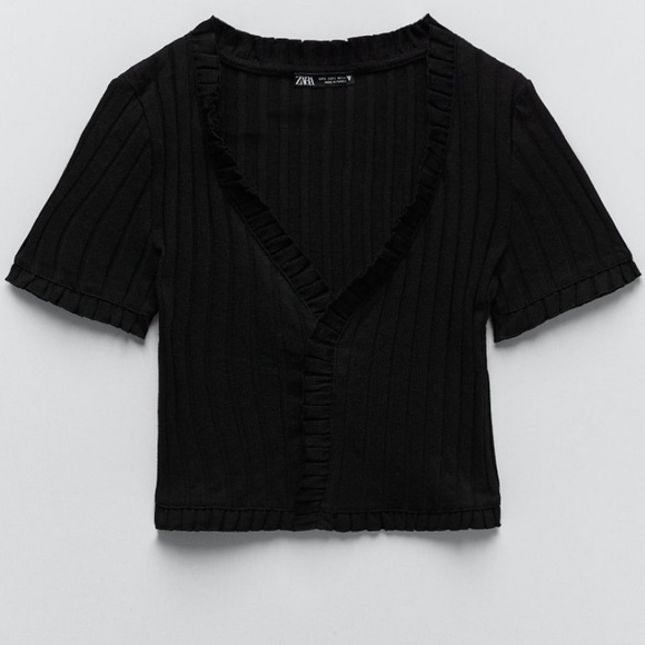 NWT- Zara ribbed crop top - Picture 7 of 10